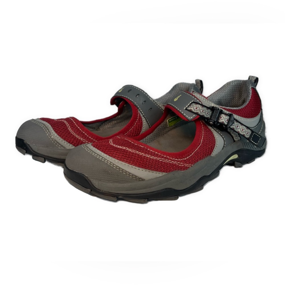 Ahnu Hiking Sandals QuiteLight Hook And Loop Mary Jane Shoes Red Women Size 8.5